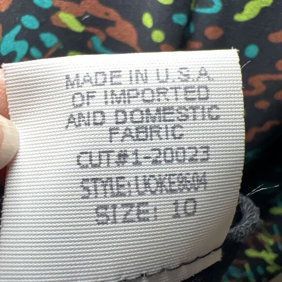 David Meister Dress 10 Black Green Blue Career Stretch 3/4 Sleeve Asymmetrical - Picture 10 of 10